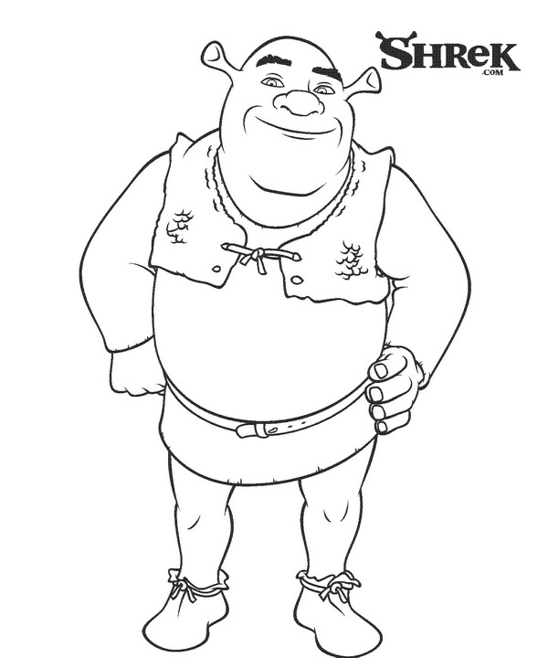 Plansa de colorat cu Shrek 110 14